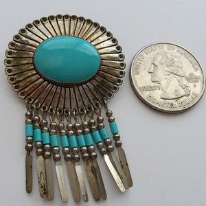 Vintage Turquoise Brooch